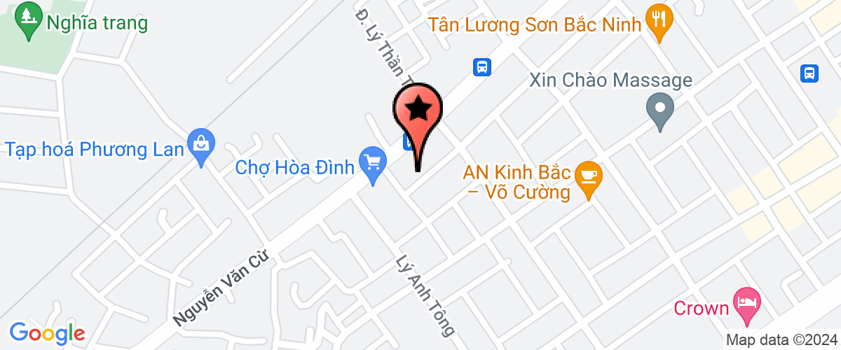 Map go to Hoang Gia Bac Ninh Investment Joint Stock Company