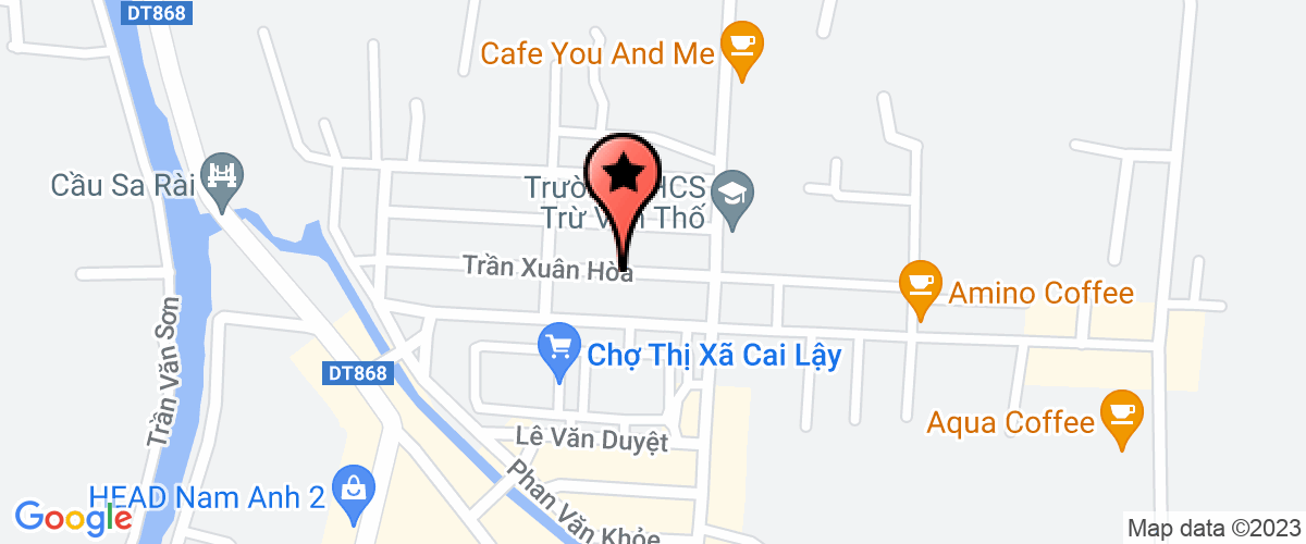 Map go to Tram Y te xa My Hanh Trung