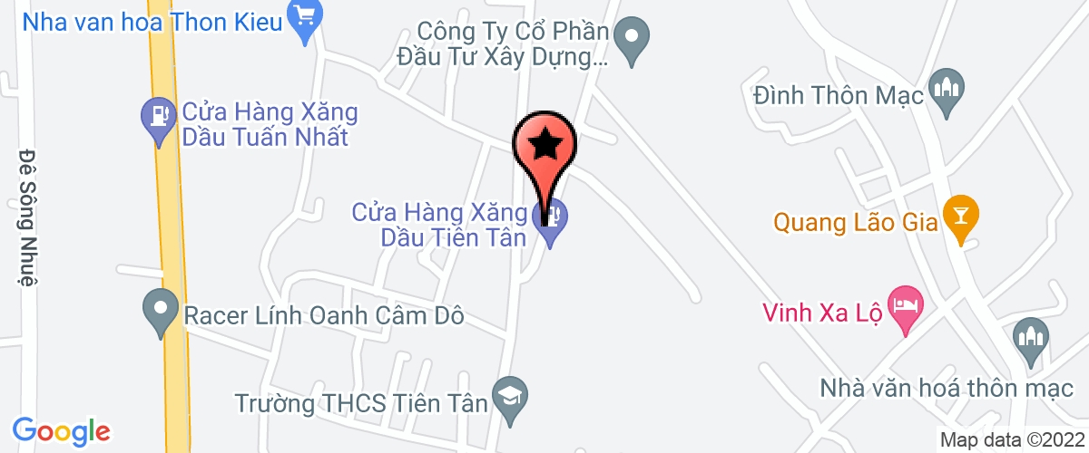 Map go to co khi va xay dung Trang Liem Company Limited