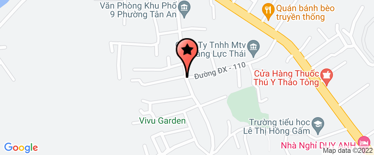 Map go to Y K Y VietNam Company Limited