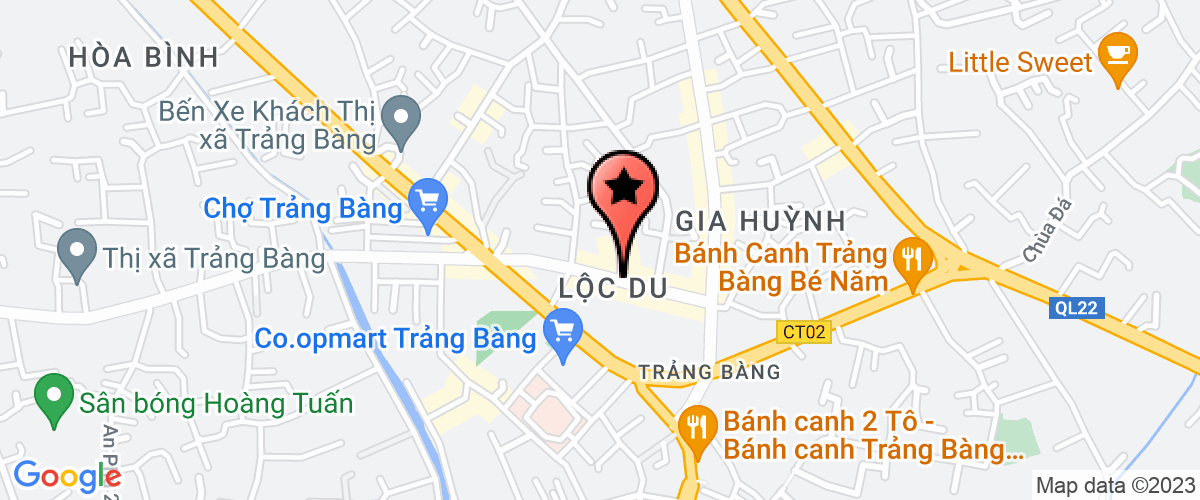 Map go to Trang Bang Market Management