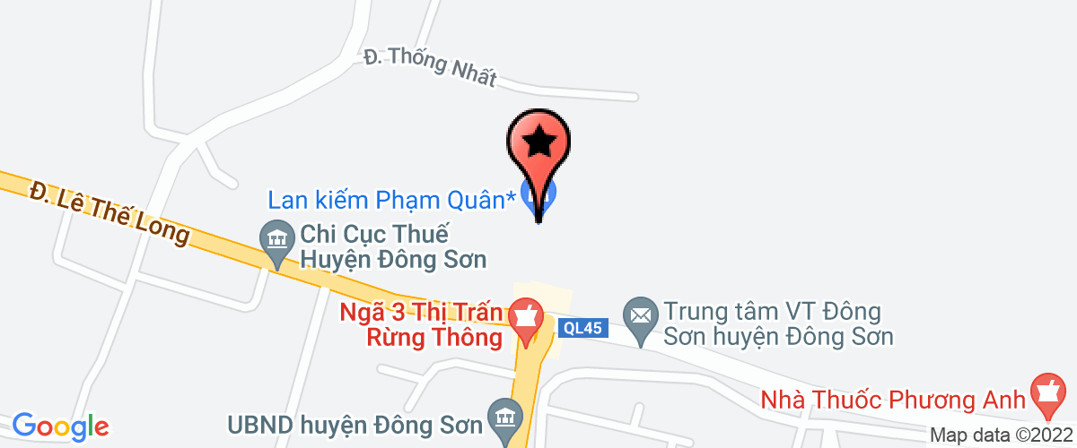 Map go to UBND Thi tran Rung Thong