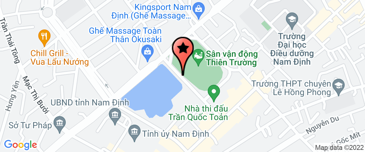Map go to the duc the thao Nam Dinh Center