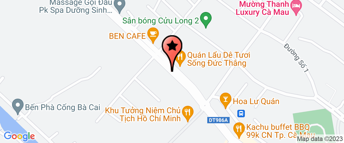 Map go to Hung Phat Ca Mau Company Limited