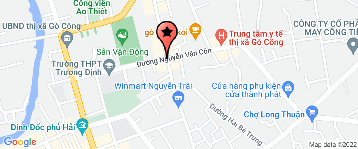 Map go to Thi Xa Go Cong Medical Center