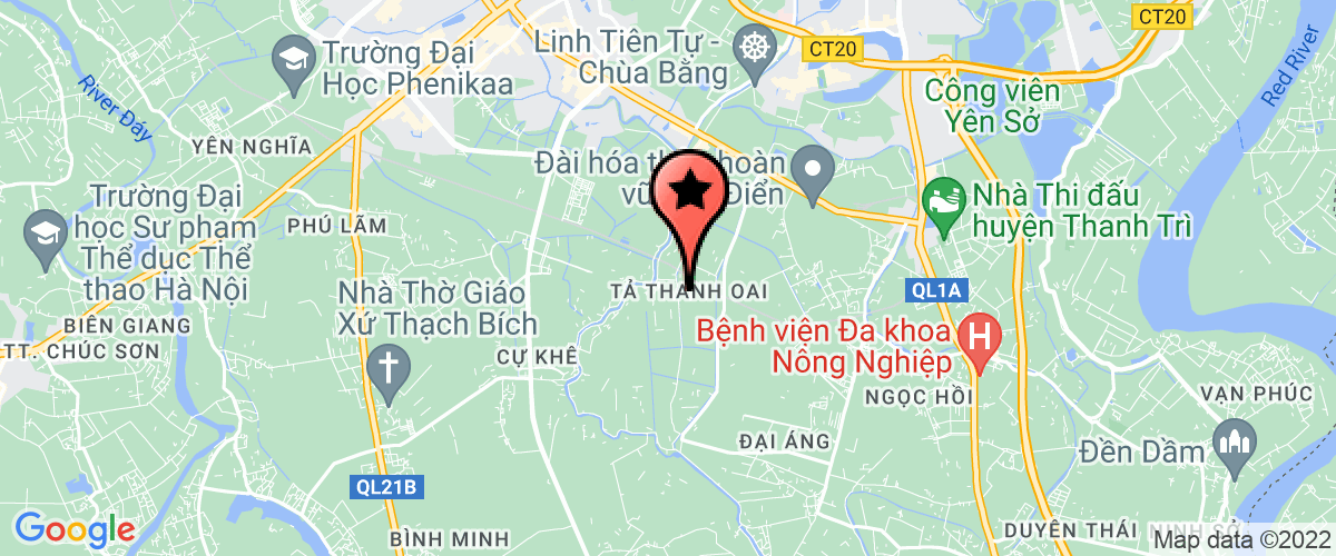Map go to co phan san xuat va thuong mai Dai Thanh Company