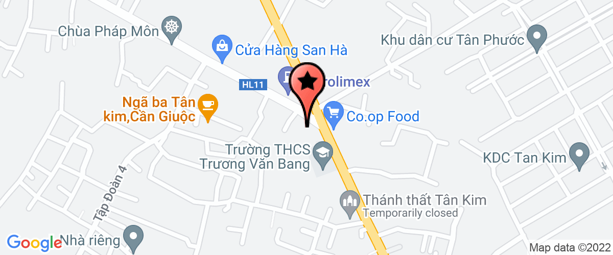 Map go to Phat trien An Hoi Urban Company Limited