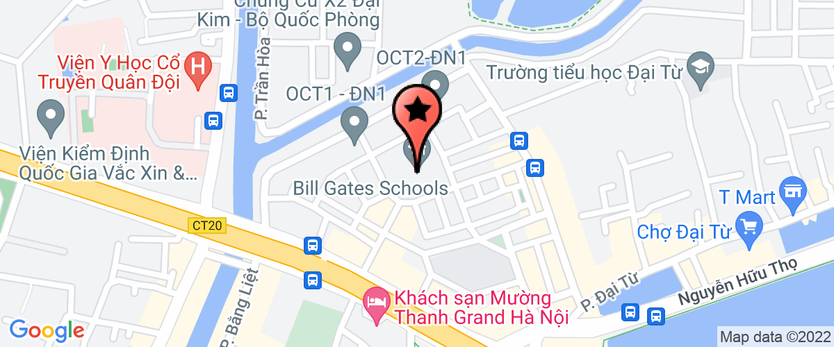 Map go to va Trung Hoc Pho Thong quoc te Thang Long Secondary School