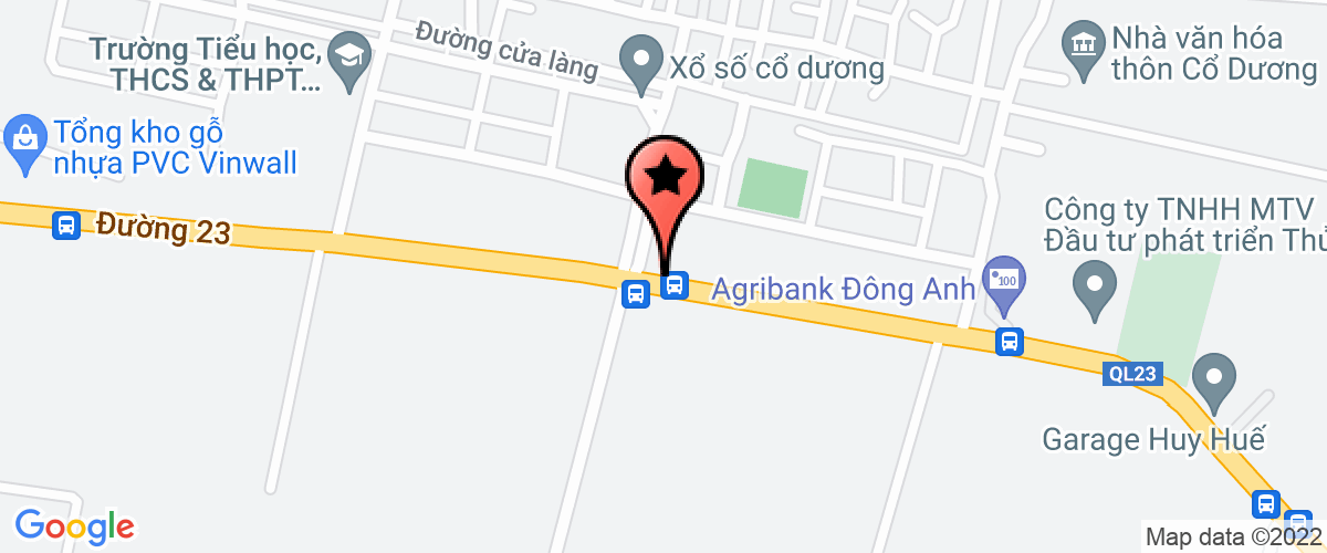 Map go to San xuat rau sach Dong Anh Co-operative