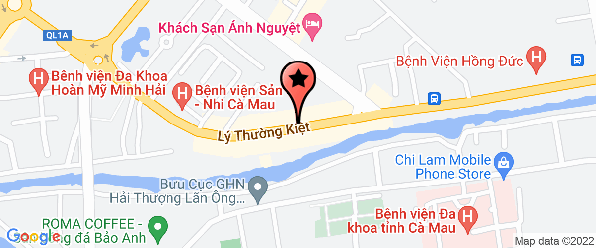 Map go to Thien Thanh Ca Mau Company Limited