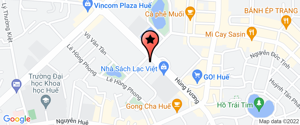 Map go to CP dau tu xay dung Nha Vui - Hue Company