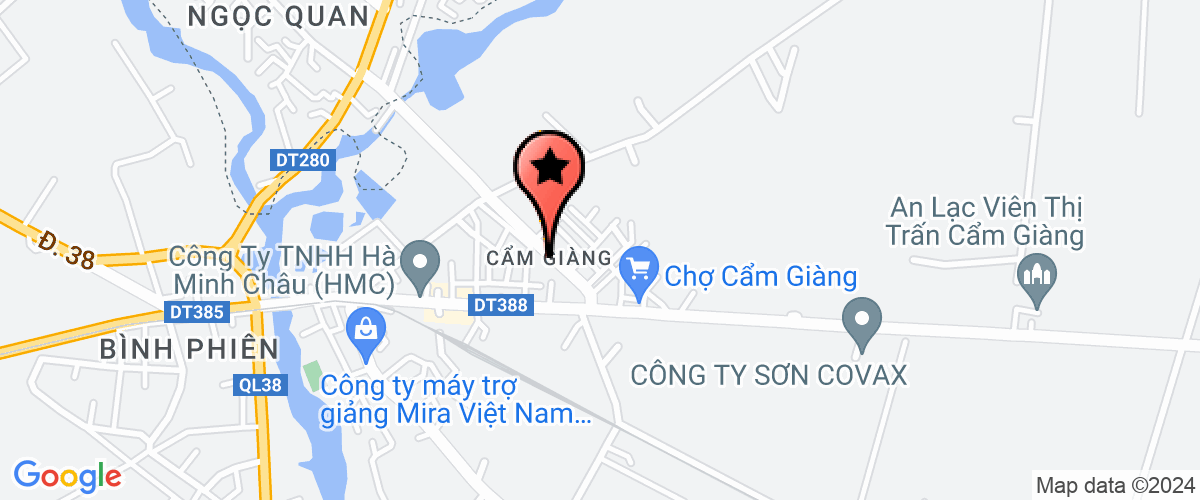 Map go to thi tran Cam Giang Elementary School