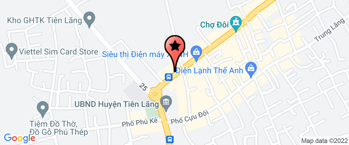 Map go to Toa an nhan dan Tien Lang District
