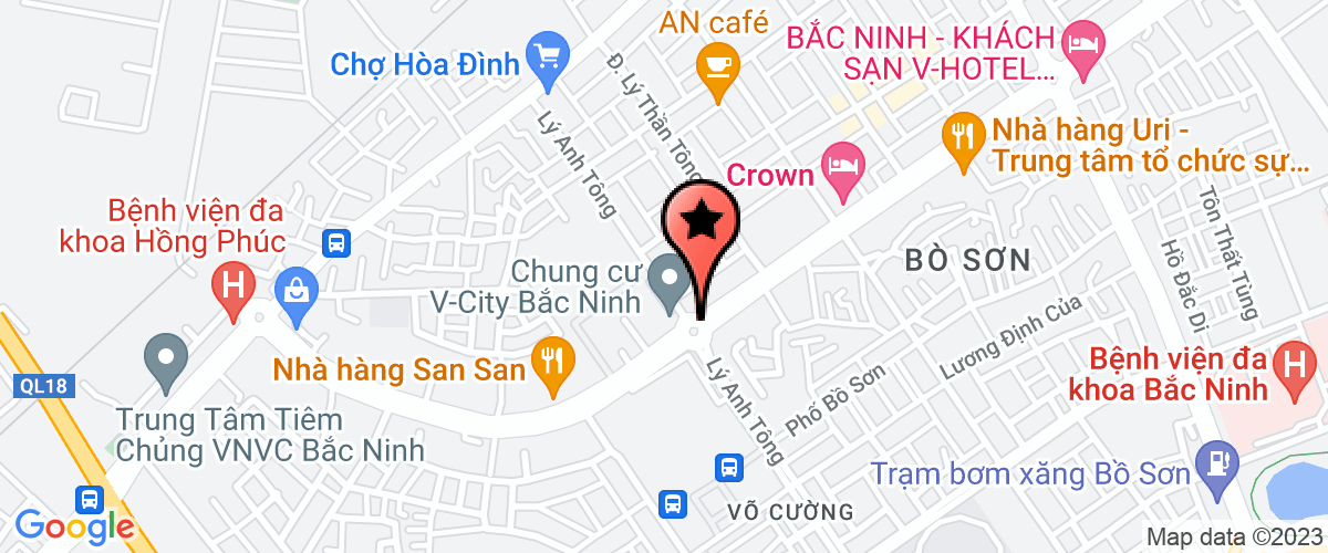 Map go to Toyota Bac Ninh Company Limited
