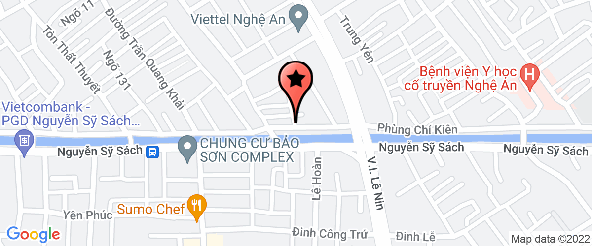 Map go to Ve May Bay Thanh Vinh Joint Stock Company