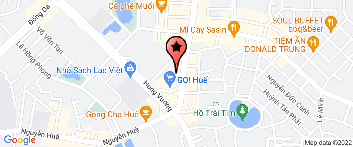 Map go to CP Espace Business Hue (Nop ho nha thau) Company
