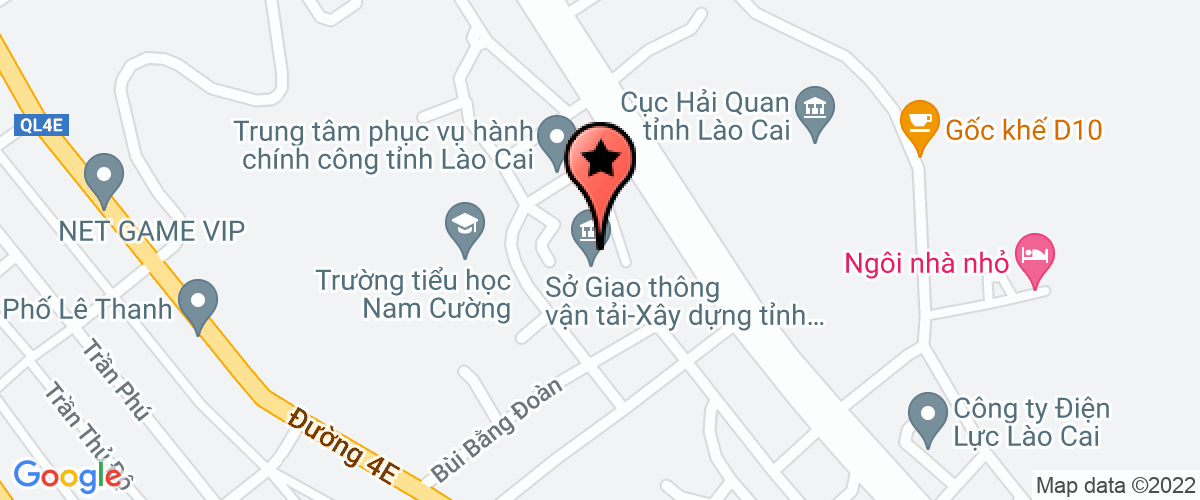 Map go to So khoa hoc cong nghe Lao Cai Province