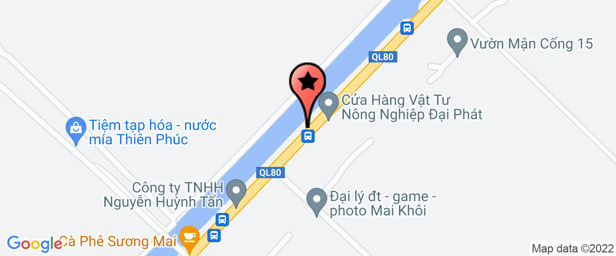 Map go to Van Thang Trading Construction Company Limited