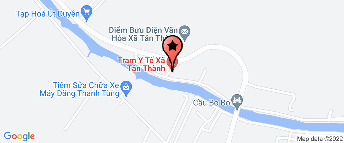 Bản đồ đến ủy ban nhân dân xã Tân Thành