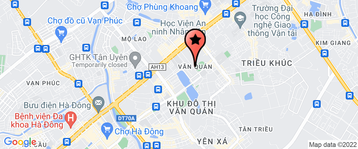 Bản đồ đến Công Ty Cổ Phần Hợp Tác Đầu Tư & Thương Mại Séc - Việt