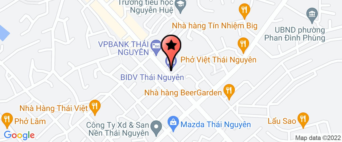 Map go to Thu Do Development Investment Joint Stock Company