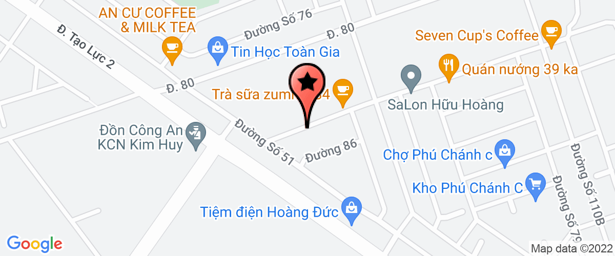 Bản đồ đến Công Ty TNHH TM Xnk Dầu Nhờn Primrose Vn