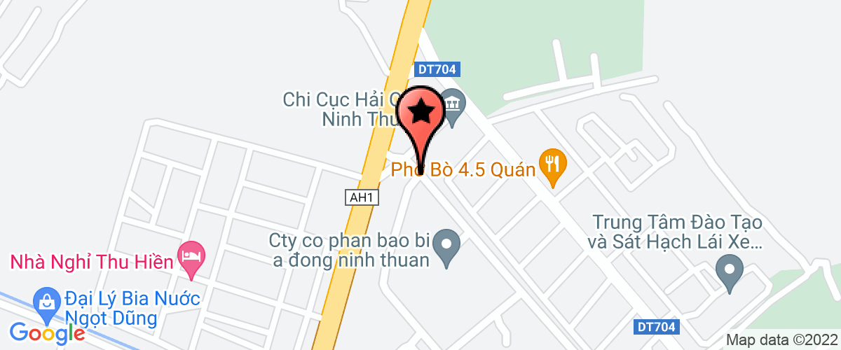 Map go to CN C.ty CP Vang Thang Long tai Ninh Thuan