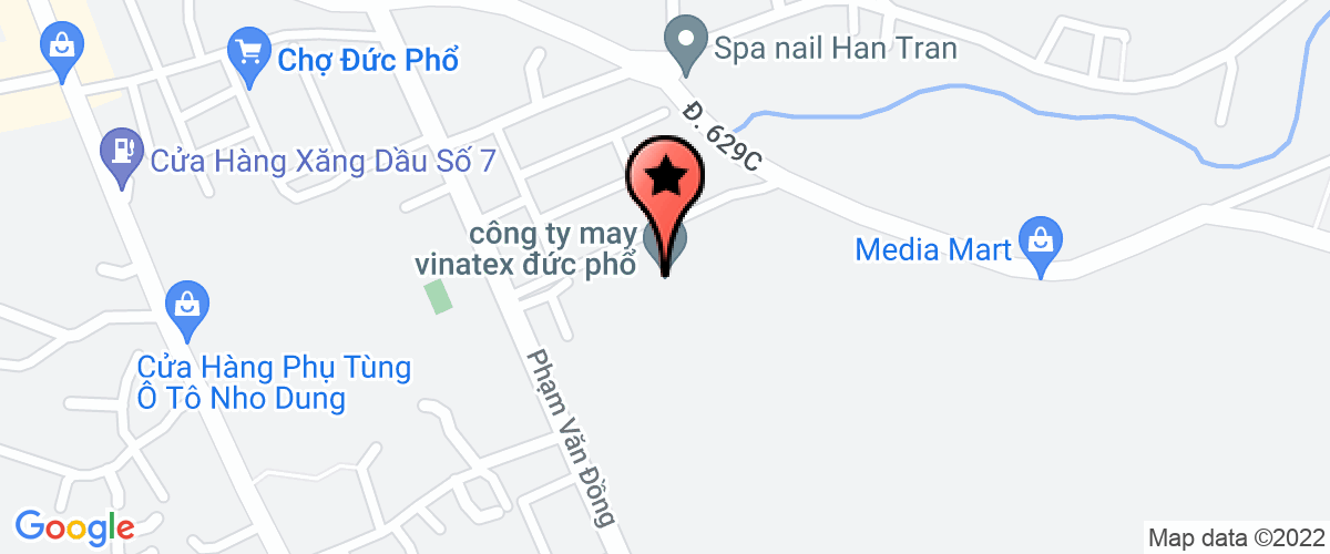 Map go to Vinatex Ducpho Garment Joint Stock Company
