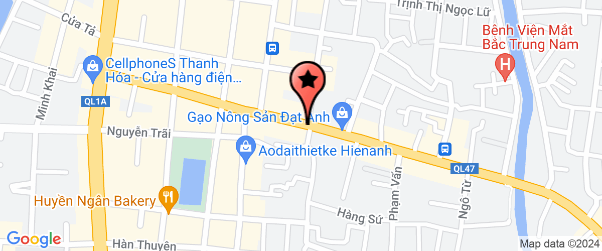 Map go to Ban QL Moi truong do thi Mien trung- Tieu du an Thanh Hoa Project