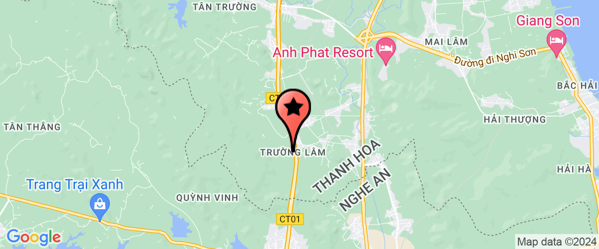 Map go to co phan bia Thanh HoA - Nghi Son Company