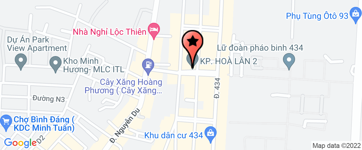 Map go to Lai Thieu Elementary School