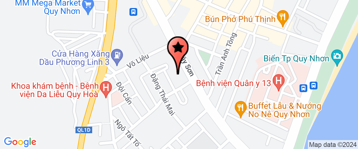Map go to Binh Dinh Industry and Agriculture Business Joint Stock Company