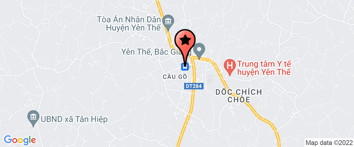 Map go to Doi thi hanh an Yen The District