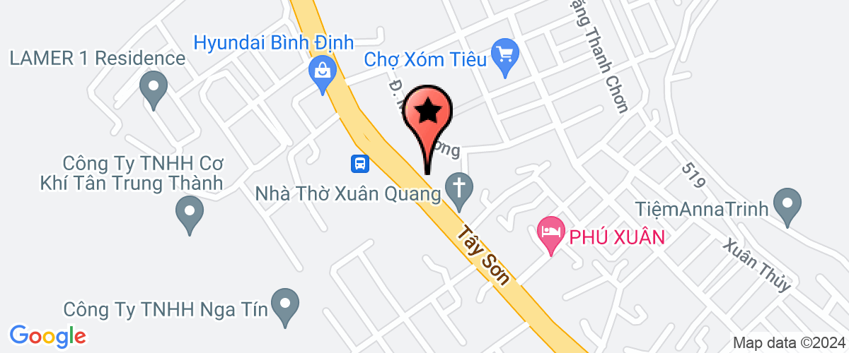 Bản đồ đến Công Ty TNHH Hoàng Yến Bình Định