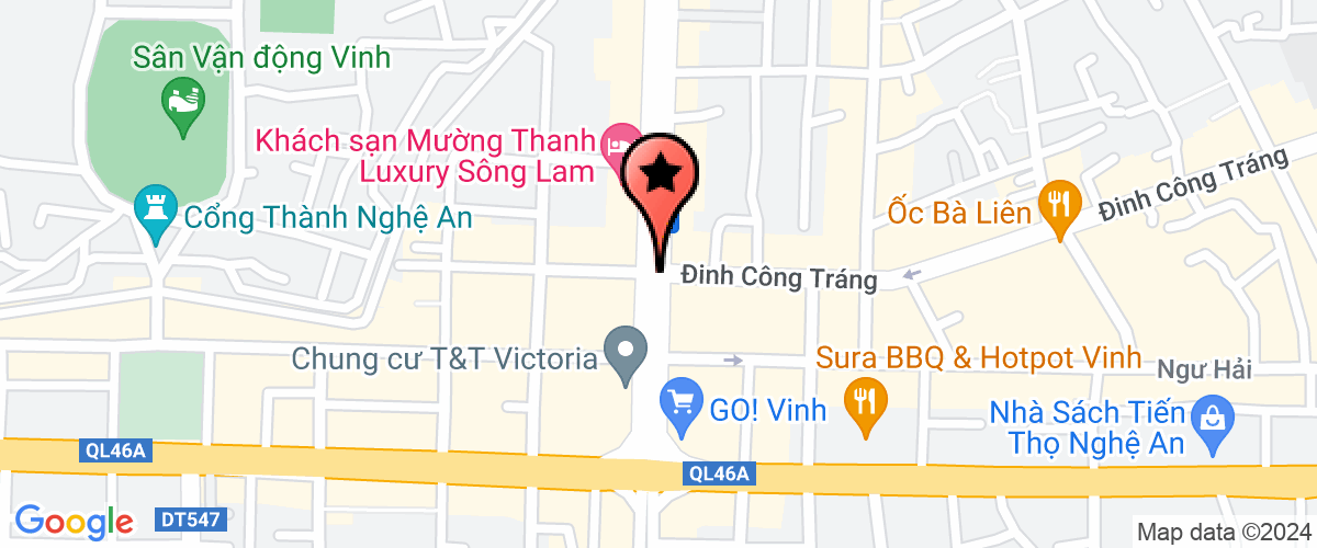 Map go to Bien Xanh VietNam Investment Joint Stock Company