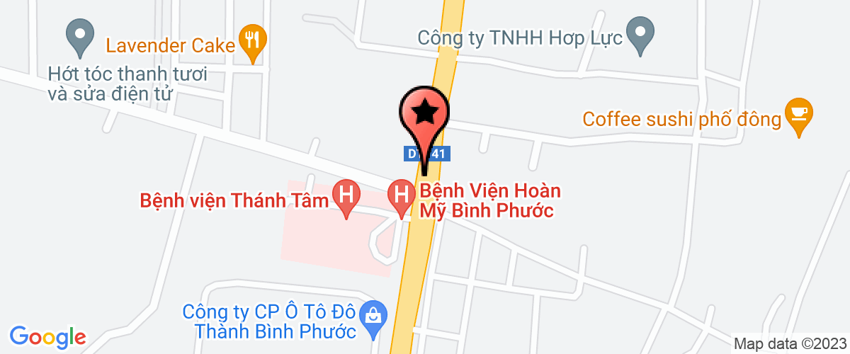 Map go to co phan ca cao Binh Phuoc Company