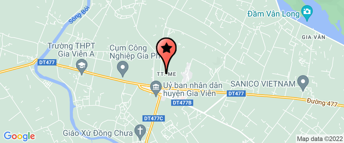 Map go to Chi cuc thue Gia Vien District