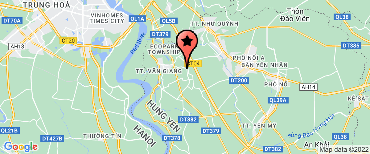 Bản đồ đến Công ty cổ phần đầu tư và phát triển đô thị Việt Hưng (Nộp thay nhà thầu phụ )
