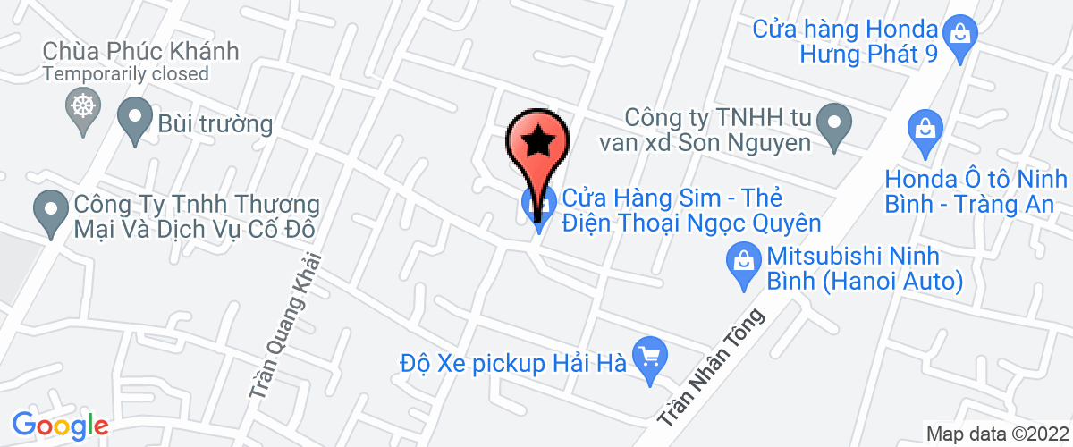Map go to Nam Tien Thanh Investment Joint Stock Company