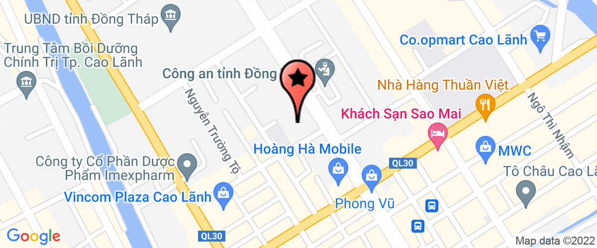Map go to Nha Nuoc VietNam - Branch of Dong Thap Province Bank