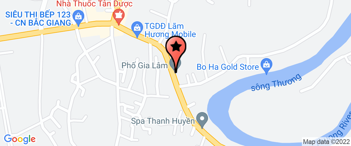 Map go to mot thanh vien thuong mai Hong Hien Company Limited
