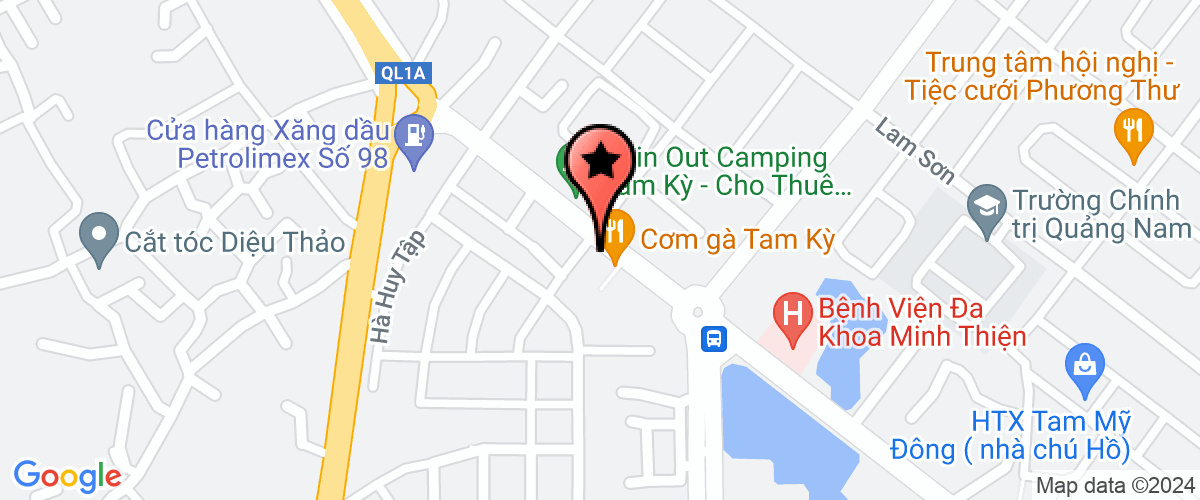Map go to Toa an Nhan dan thanh pho Tam Ky