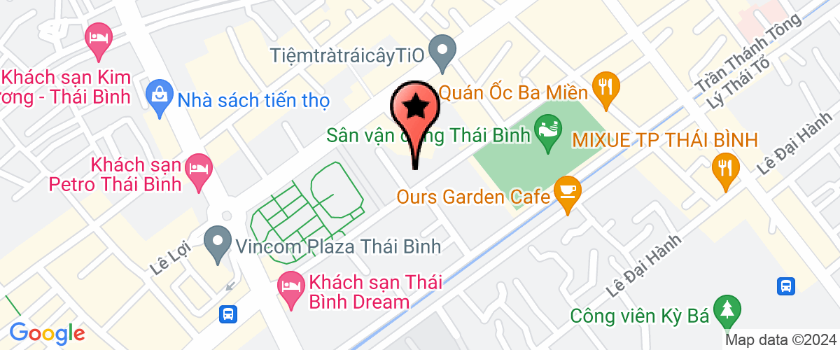 Map go to So va du lich Thai Binh Sport Cultural