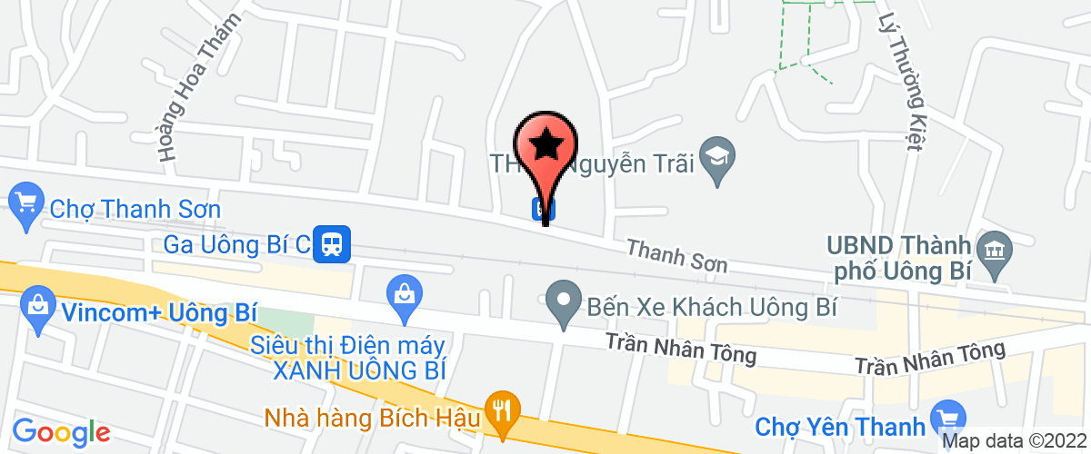 Map go to Quang Ninh Urban Development Construction Investment Joint Stock Company