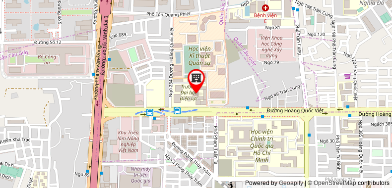 Bản đồ đến Trường Đại Học Điện Lực