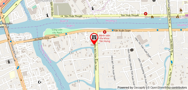 Bản đồ đến Chi Nhánh Tại Thành Phố Hồ Chí Minh - Công Ty Cổ Phần Vật Tư Vận Tải Xây Lắp Điện Lực Miền Trung