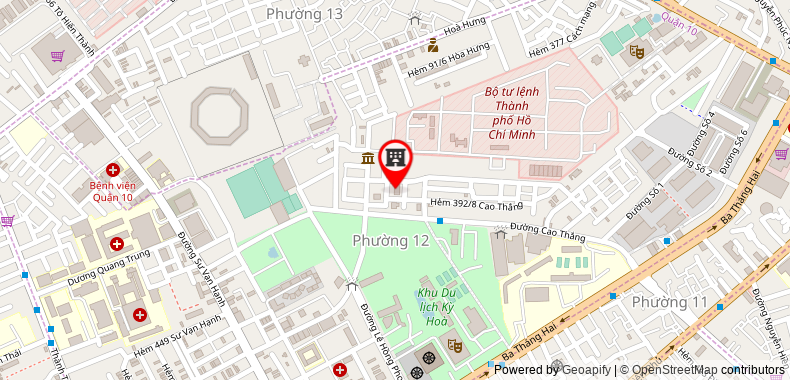 Map go to Cong An Phuong 12 Quan 10