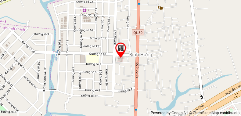 Map go to uy Ban Nhan Dan Xa Binh Hung Binh Chanh District