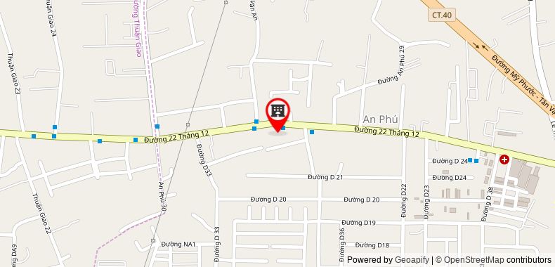 Map go to Hung Thinh Binh Duong Garment Company Limited