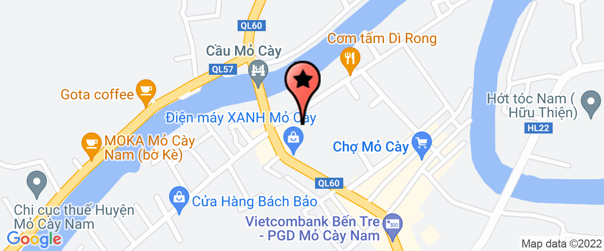 Bản đồ đến Hội Nông dân huyện Mỏ Cày Nam